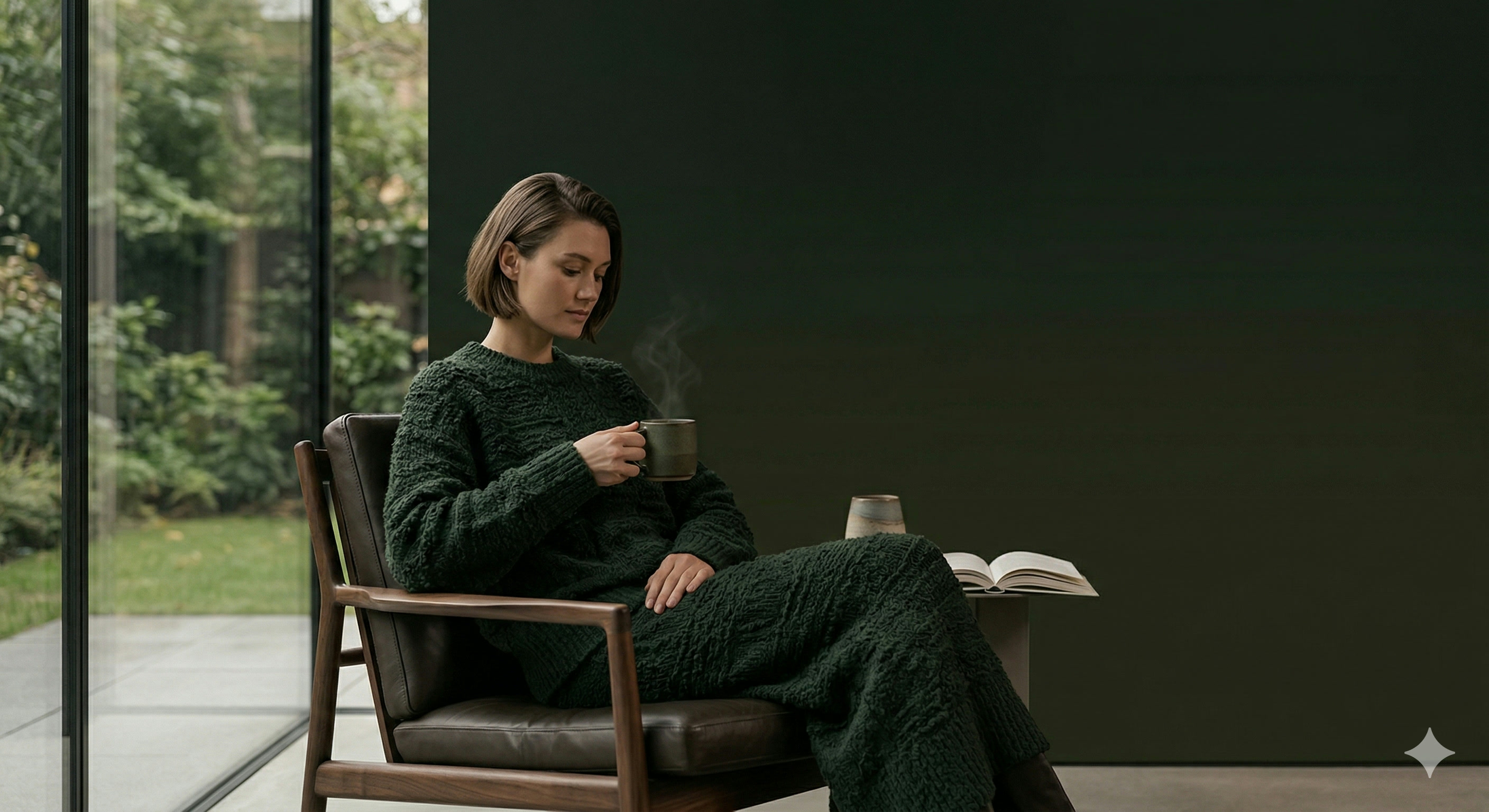 肌理感针织套装